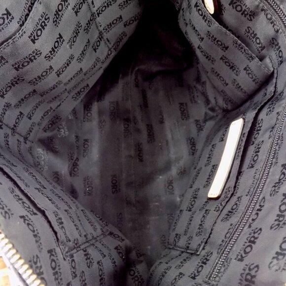 Michael Kors Jet set Tote shoulder bag Black Pebble Leather Medium - Picture 10 of 13